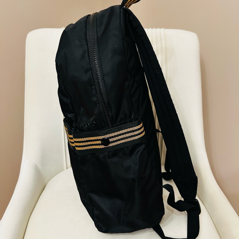 adidas Black Backpack with Gold Stripe Webbing - Picture 3 of 5